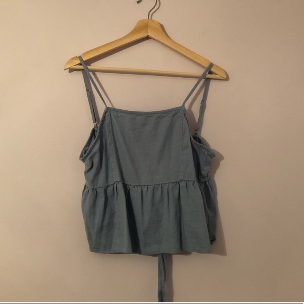 Pacsun LA Hearts Linen Tie Back Tank Top